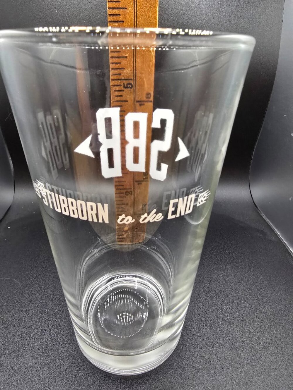 Stubborn Brothers Brewing Pint Glass SBB Logo Craft Beer Brewery Glass